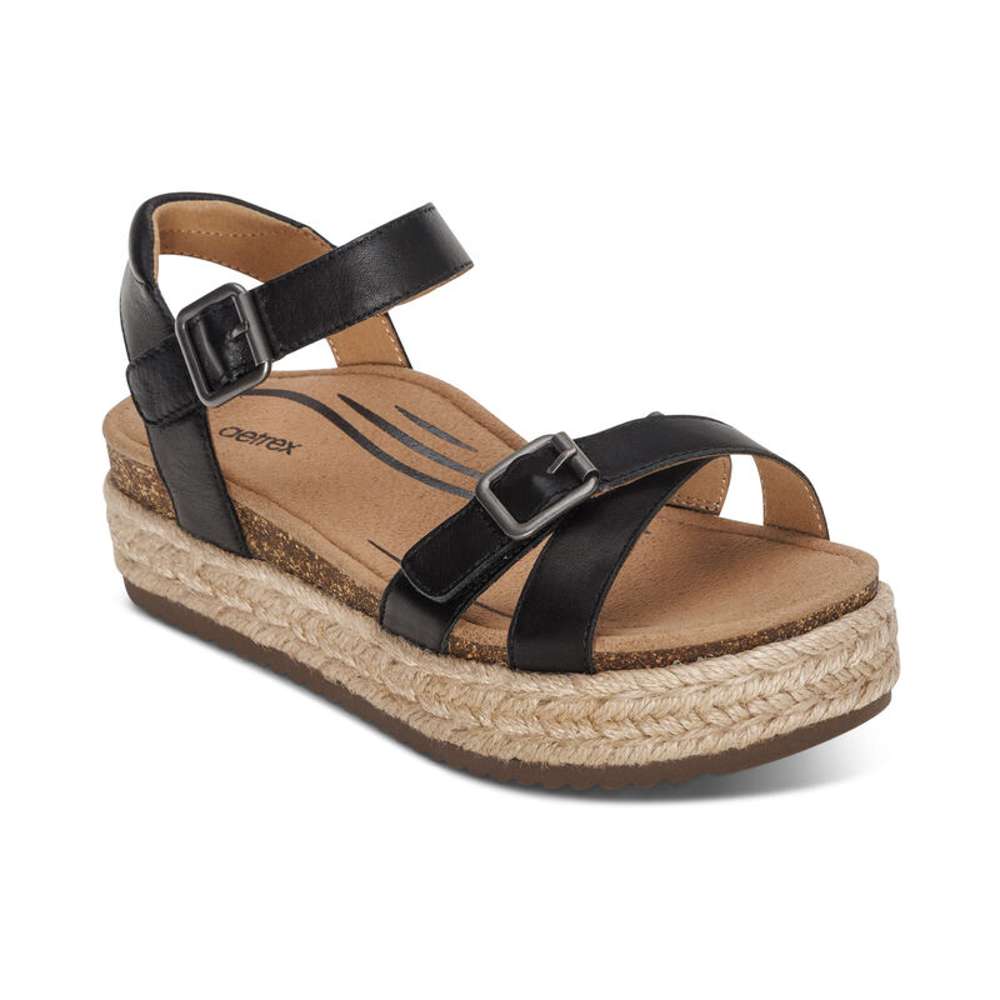 Paula Platform Sandal - Black