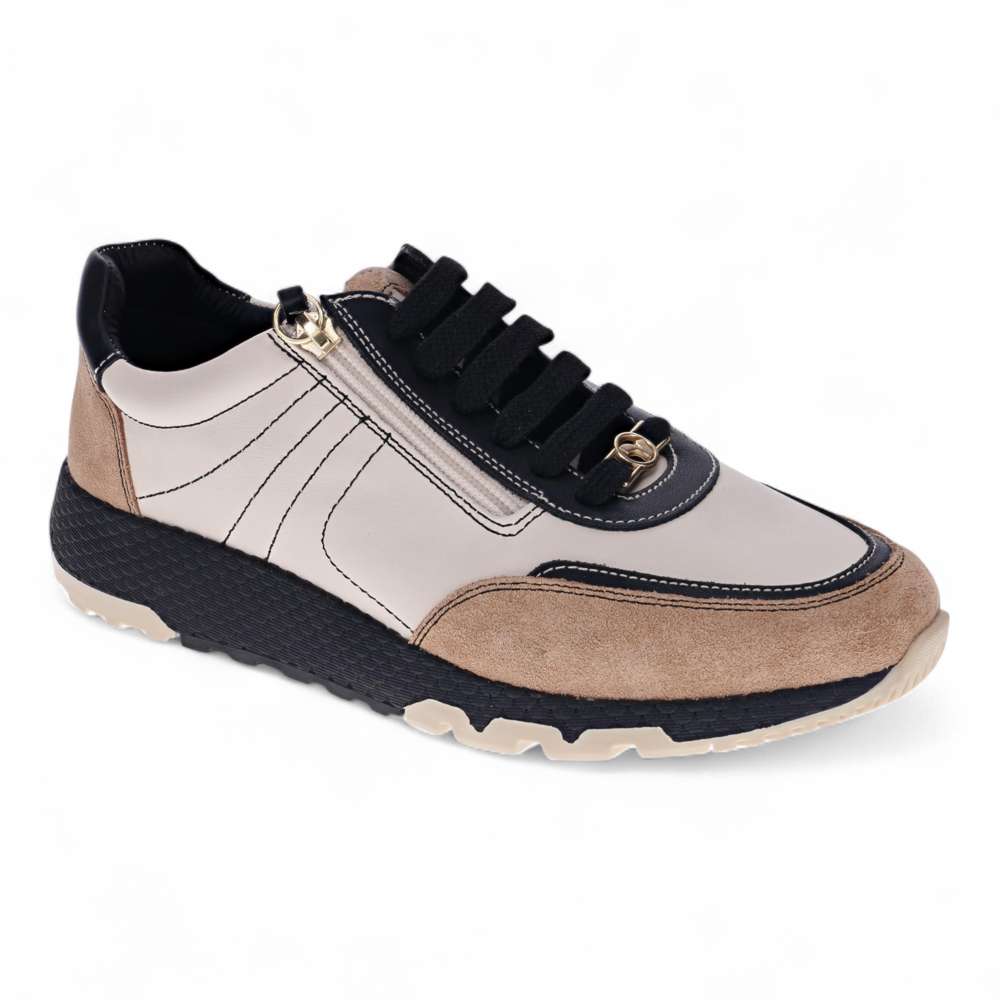 Sapporo Zip Casual Sneaker - Taupe Multi