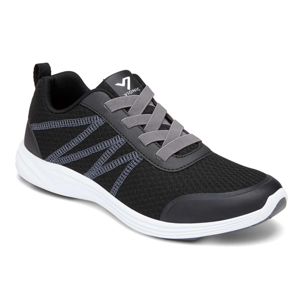 Shay Elastic Lace Sneaker - Black