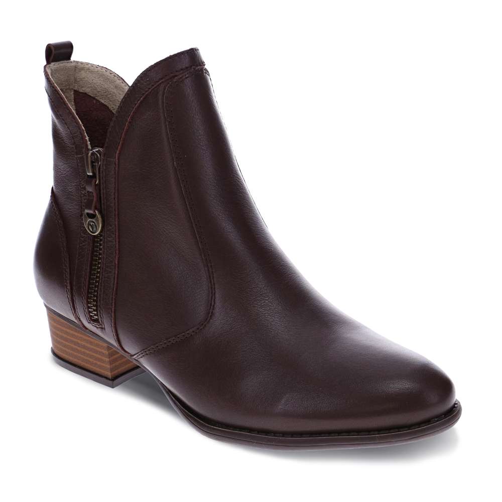 Siena II Zip Ankle Boot - Chocolate