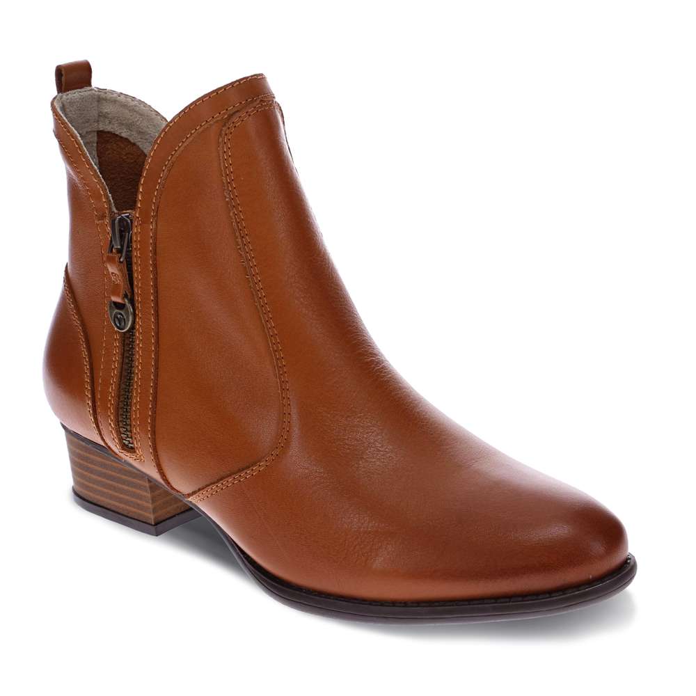 Siena II Zip Ankle Boot - Tan
