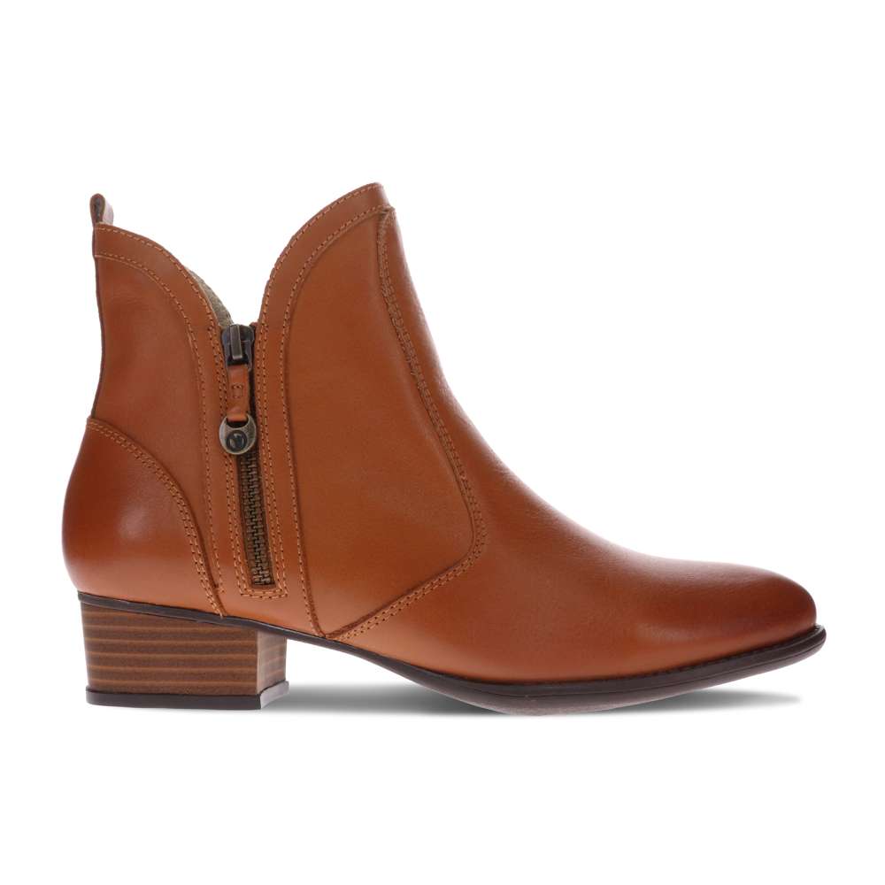 Siena II Zip Ankle Boot - Tan