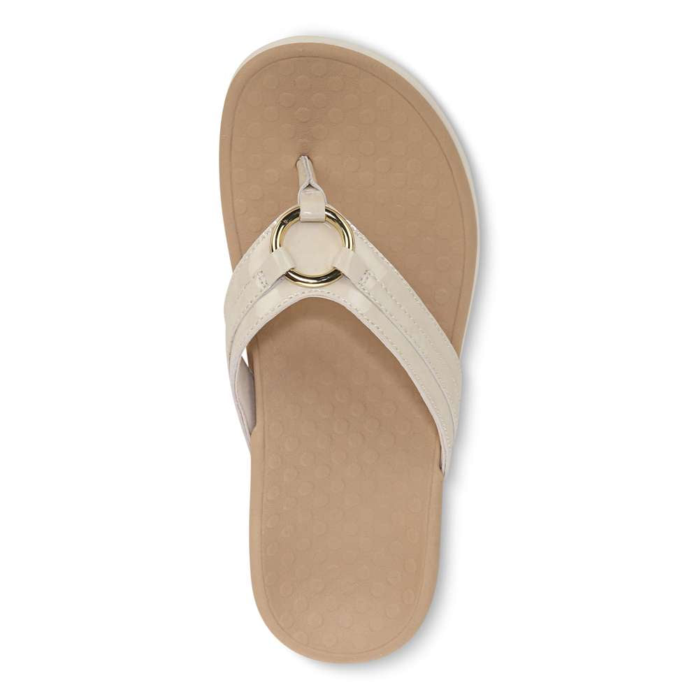 Tide Aloe Toe Post - Cream Patent