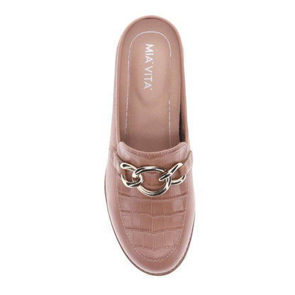 Trudy Mule - Latte/Latte Croc
