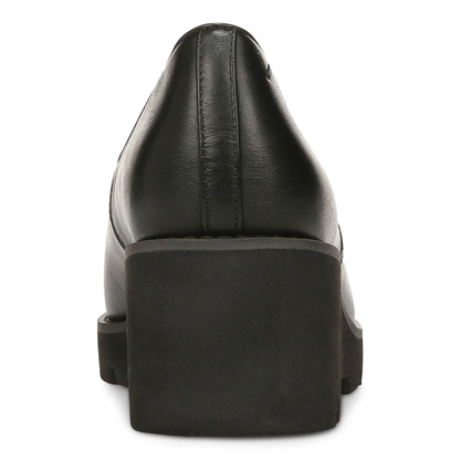 Willa Wedge - Black Leather